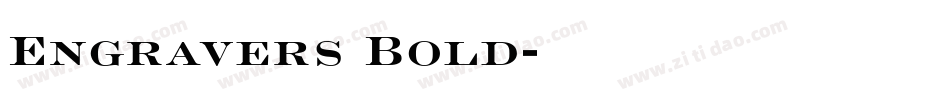 Engravers Bold字体转换